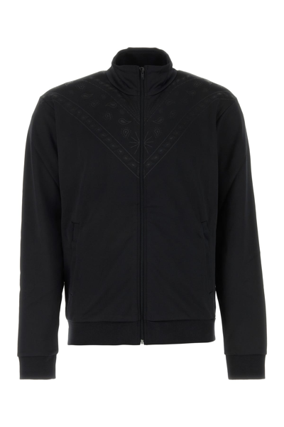 MARCELO BURLON COUNTY OF MILAN FELPA IN MISTO POLIESTERE NERO UOMO