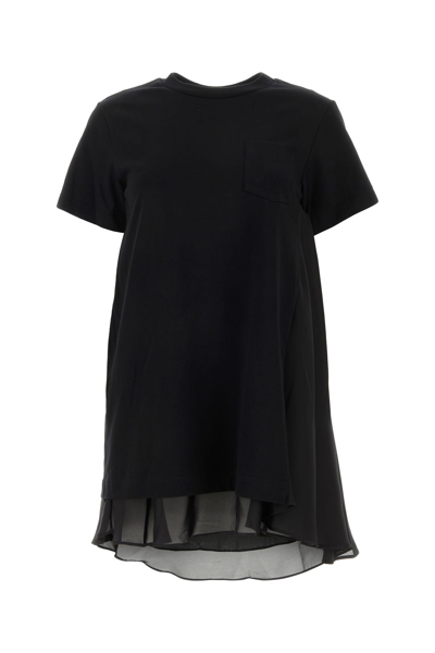 Sacai Mini Dress In Black