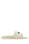 Palm Angels Beige Classic Logo Pool Slides