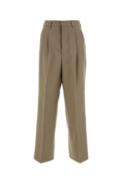 Ami Alexandre Mattiussi Ami Paris Straight-leg Tailored Trousers In Brown