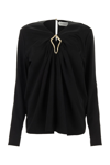 Lanvin Draped Long-sleeved Blouse