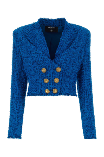 Balmain Jackets In Blue