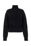 Blumarine Ribbed Alpaca Blend Sweater With Cropped Cut