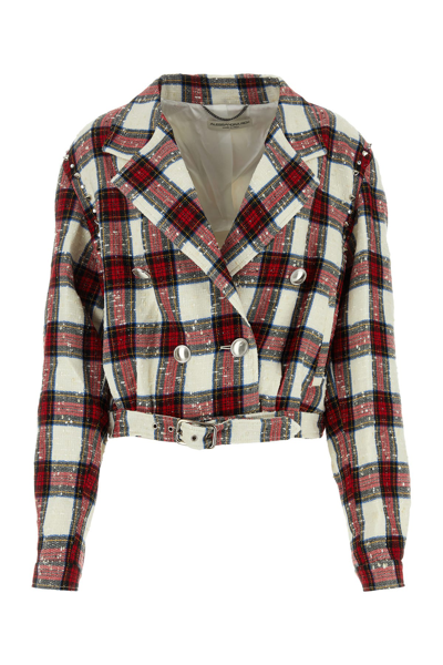 ALESSANDRA RICH ALESSANDRA RICH EMBROIDERED TWEED BLAZER