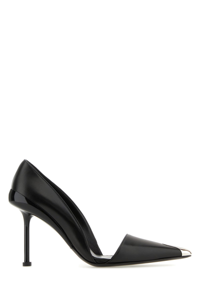 Alexander Mcqueen Punk 105mm Leather Pumps In Black