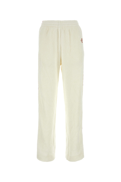 Casablanca Woman Ivory Modal Blend Terry Joggers In Pastel