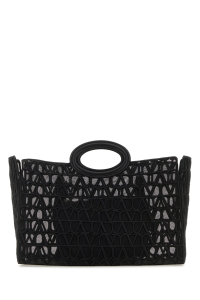 Valentino Garavani Women's Le Troisieme Embroidered Shopping Bag In Black