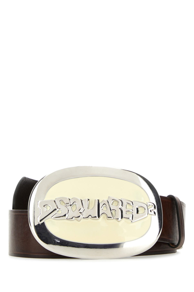 DSQUARED2 DSQUARED BROWN LEATHER BELT
