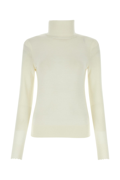 Chloé Wool Turtleneck Jumper In Cream