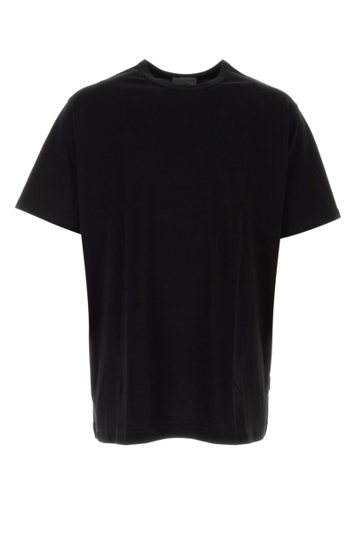 Yohji Yamamoto Crew-neck Cotton T-shirt In Black