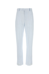 Bottega Veneta Pantalone In Twill Azzurro Pastello Donna