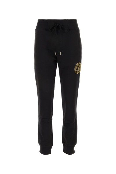 VERSACE JEANS VERSACE JEANS BLACK COTTON JOGGERS