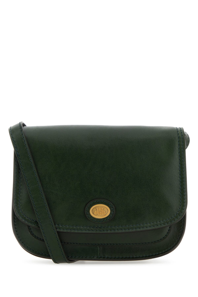 The Bridge Green Bottle Leather Story Crossbody Bag