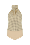 Philosophy Di Lorenzo Serafini Viscose Bodysuit With Back Tie And Mandarin Collar