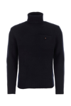 Polo Ralph Lauren Italian Wool Turtleneck Sweater In Blue