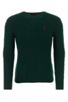 Polo Ralph Lauren Cable-knit Wool And Cashmere-blend Sweater In Green