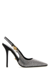 Versace Crystal-embellished Medusa 95' Slingback Pumps