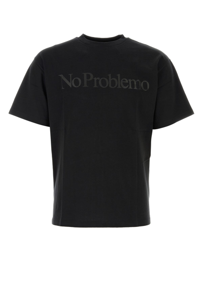 Aries No Problemo Slogan-print T-shirt In Black