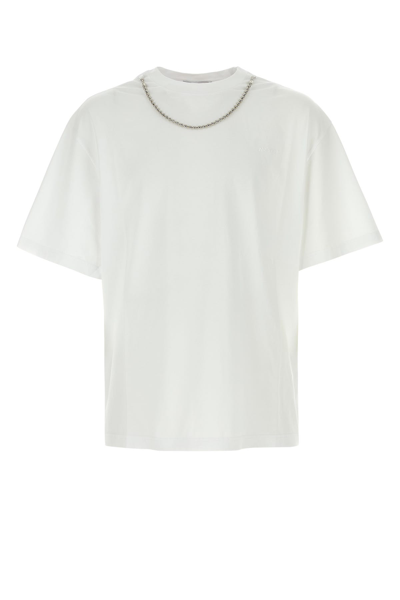 Ambush Ballchain Cotton T-shirt In Blanco