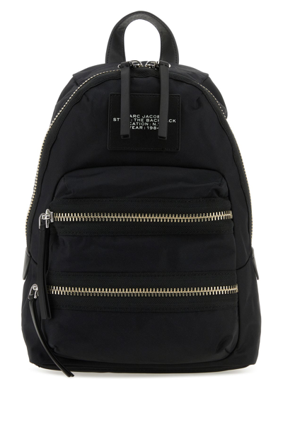 MARC JACOBS MARC JACOBS BLACK NYLON THE BIKER MEDIUM BACKPACK