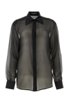 Dolce & Gabbana Satin-lapel Sheer Silk Chiffon Long Coat