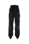 Balenciaga Stonewashed Cotton Cargo Pantaboots With Detachable Belt