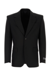 Versace Structured Wool Blazer With Back Slit