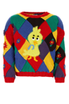 Erl Embroidered Wool Blend Sweater