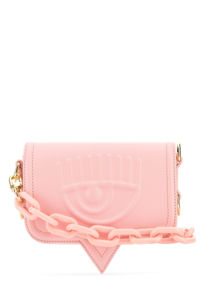 CHIARA FERRAGNI CHIARA FERRAGNI PINK SYNTHETIC LEATHER SMALL EYELIKE CROSSBODY BAG