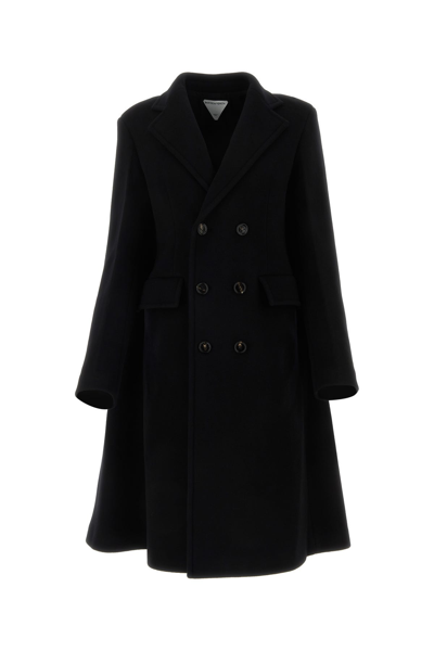 Bottega Veneta Woman Black Wool Blend Cape Coat