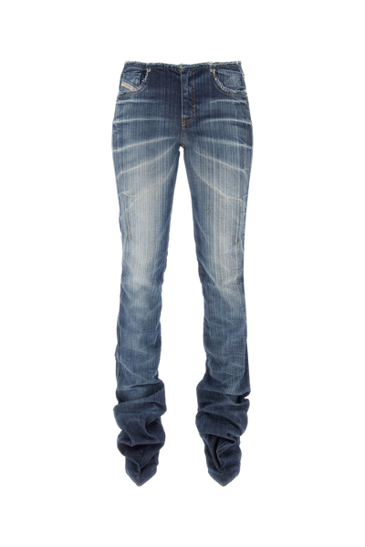 Diesel Stretch Denim De-bootcutboot Pantaboots In Blue