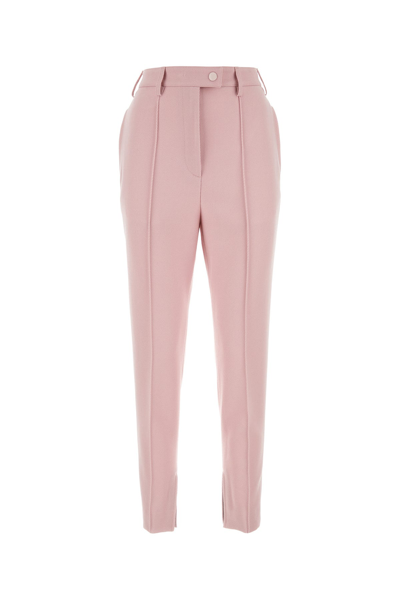 Prada Woman Pink Stretch Wool Blend Trouser In Pastel