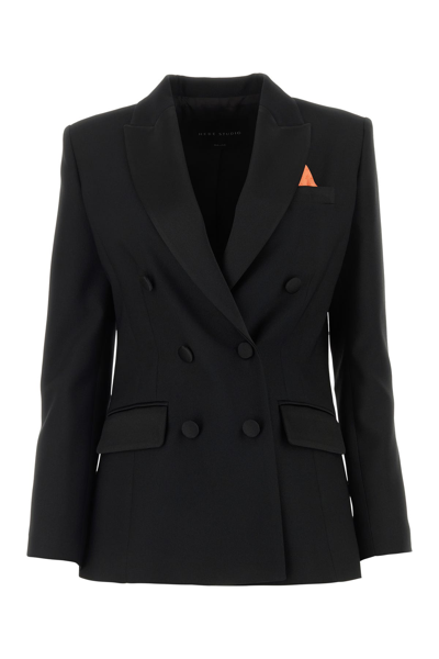 Hebe Studio Jackets And Waistcoats In Black