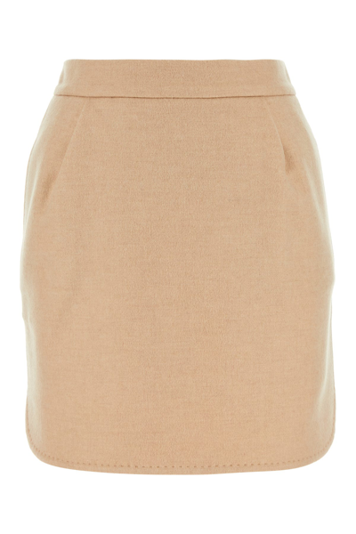 Max Mara Bobbio Mini Skirt In Brown