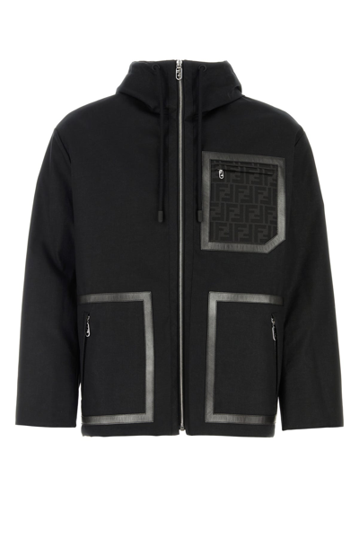 Fendi Black Fabric Parka