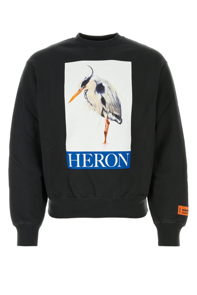 Heron Preston Bird-print Crewneck Sweatshirt In Black