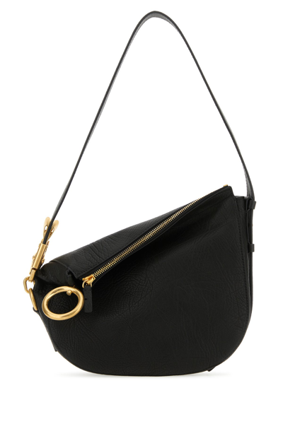 Burberry Women's Knight Small Leather Shoulder Bag In Black