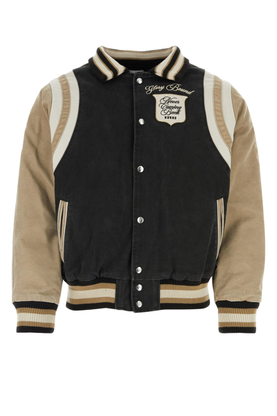 RHUDE RHUDE MULTICOLOR CANVAS BOMBER JACKET