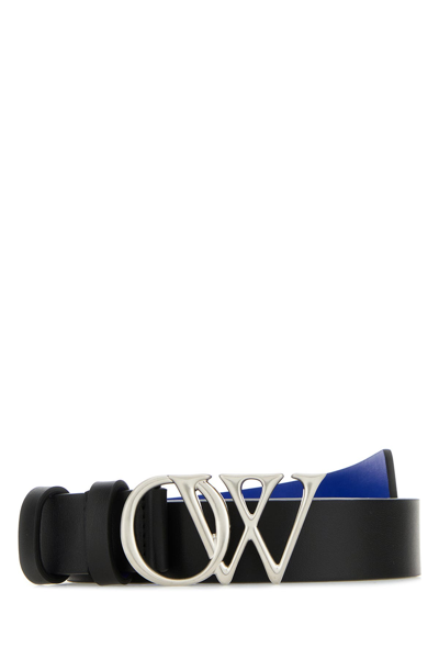 Off-white 3cm Leather Belt In Black