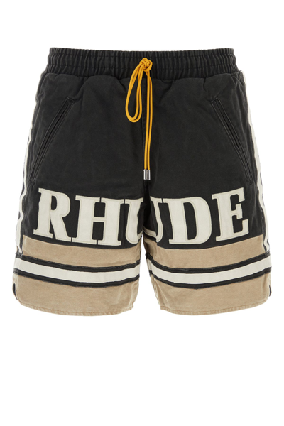 Rhude Logo Shorts In Black