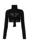 Msgm Top In Viscosa Nera Donna
