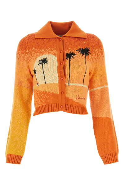 House Of Sunny Womens Golden Hour Cardigan In Multi In Orange