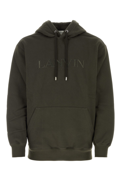 Lanvin Hooded Sweatshirt In Brown