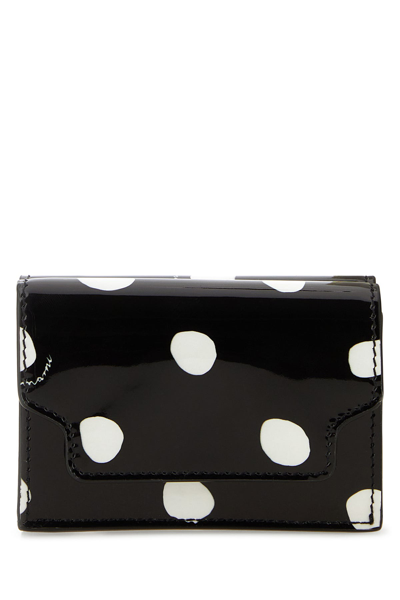 Marni Trifold Wallet In Black/white