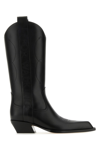 Off-white For Walking Leather Western Boots With Embroideries