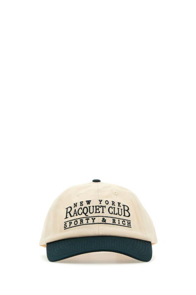 Sporty And Rich Sporty & Rich Logo Embroidered Baseball Cap In Cream