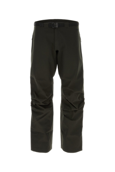 GR10K PANTALONE IN LANA VERDE SCURO  UOMO
