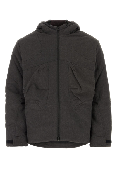 Gr10k Rescue Padded Jacket Asphalt In Grey