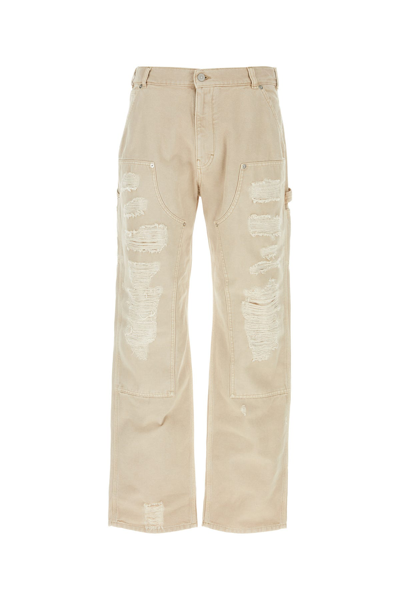 Alyx Wide-leg Cotton Denim Trousers In Cream