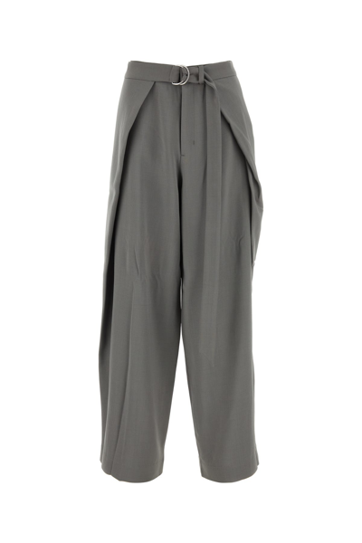 Ami Alexandre Mattiussi Trousers With Panels Mineral Grey